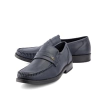 حذاء رسمي جلد كحلي بتصميم إيطالي