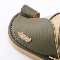 نعال شرقي جلد زيتي وبيج