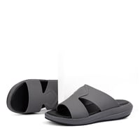 نعال طبي جلد رمادي طبيعي بارضية سوداء