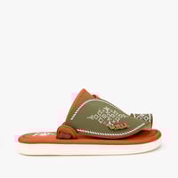 نعال زبيري وطني شرقي بتطريز فاخر باللونين الزيتي و...