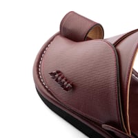 حذاء شرقي مميز جلد خمري طبيعي