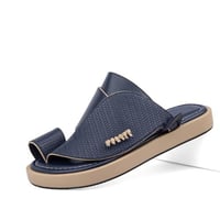 حذاء شرقي وطني جلد كحلي وتصميم سعودي