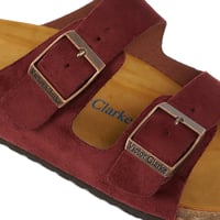 نعال رجالي اسباني جلد احمر داكن