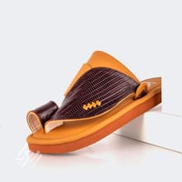 نعال وطني من الجلد الايطالي عسلي وخمري