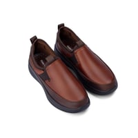 حذاء كاجوال طبي من فيكتور كلارك - جلد بني وكافي