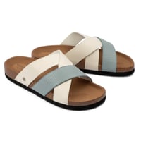 نعال رجالي اسباني بلون سماؤي واوف وايت