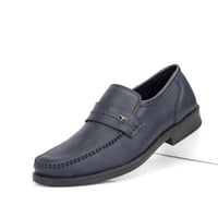 حذاء رسمي جلد كحلي بتصميم إيطالي