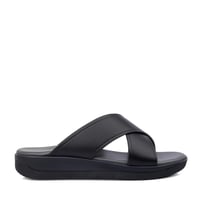 نعال خليجي طبي من الجلد الايطالي الاسود الرائع