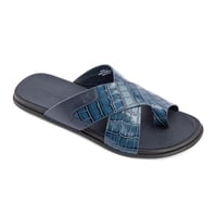 نعال شرقي جلد كحلي طبيعي