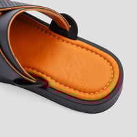 حذاء شرقي سعودي بأفضل خامات الجلد الأسود والبرتقال...