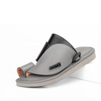 نعال سعودي طبي من الجلد الرصاصي والأسود المذهل