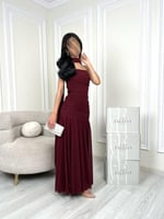 فستان انجي برغندي