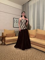 فستان لوبي بني