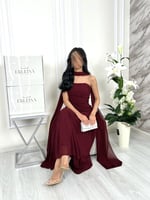 فستان انجي برغندي