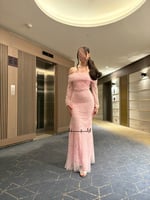 فستان امون وردي فاتح