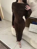 فستان لولو بني