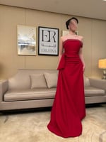 فستان الكماف احمر