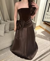 فستان كاف بني كامل