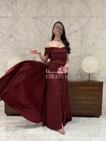 فستان ساندرا برغندي