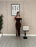 فستان نبض بني