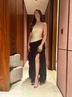 فستان مجوده ترتر اسود