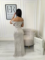 فستان منلي فضي