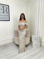 فستان منلي فضي