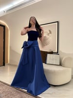 فستان كاف نيلي كامل