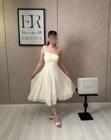 فستان اسه شيفون اوف وايت