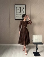 فستان نيرفا بني