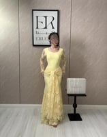 فستان مهره اصفر