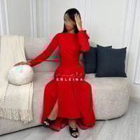 فستان بيلسان احمر