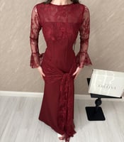 فستان منال احمر