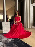 فستان ايفا احمر