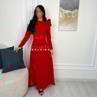 فستان بيلسان احمر