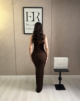 فستان لوسي بني