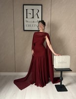 فستان جونا برغندي