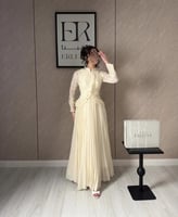 فستان طقم دلوعات اوف وايت