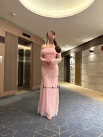 فستان امون وردي فاتح