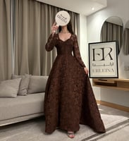 فستان رنوف بني