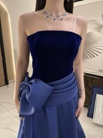 فستان كاف نيلي كامل