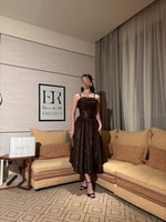 فستان مونا بني