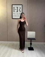 فستان لوسي بني