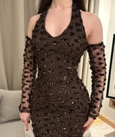 فستان اكتوبر بني