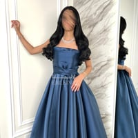 فستان انيق بترولي