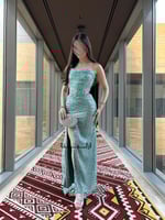 فستان وف تركواز