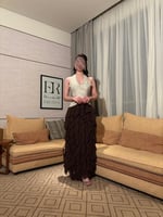 فستان ميجو ترتر بني