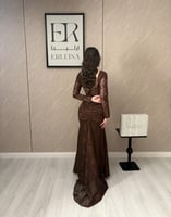 فستان ساف بني