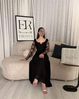 فستان فلورا اسود