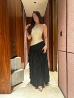 فستان مجوده ترتر اسود